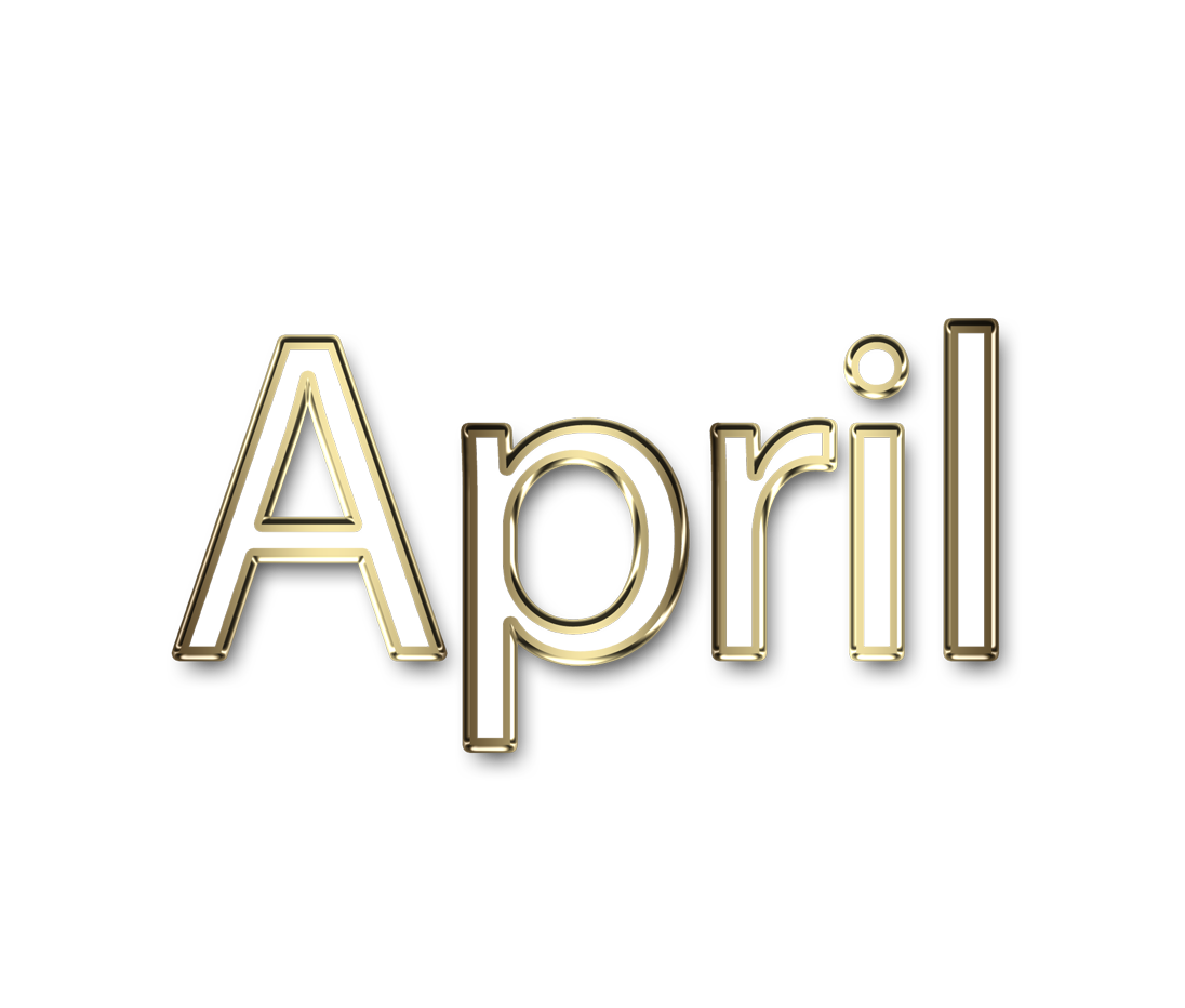 April png, word April png, April word png, April text png, April letters png, April word art typography PNG images, transparent png